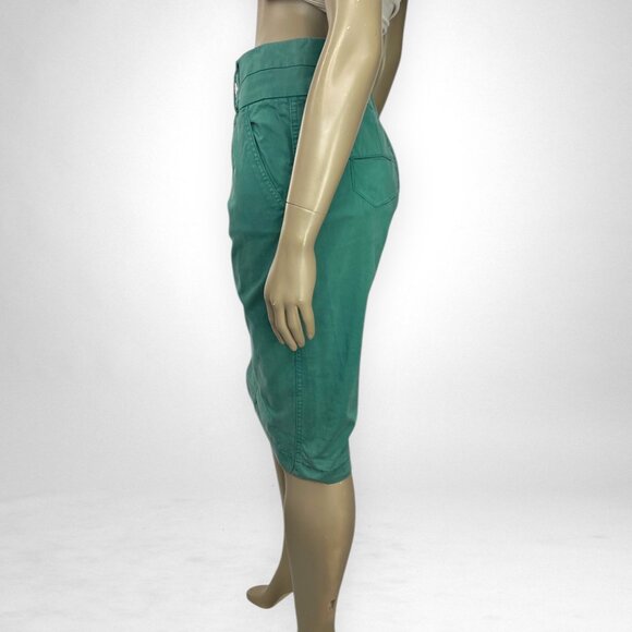 FRESH INK Medium Green Hi-Life‎ Pencil Skirt Summer Casual - Picture 3 of 11
